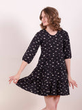 Bellini Long Sleeve Dress Onyx Eyes