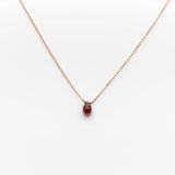 Garnet Necklace 16" / 14k Gold Fill