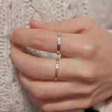 Coffee Ring with Diamond: 14k Gold Fill Size 8