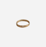 Coffee Ring with Diamond: 14k Gold Fill Size 8