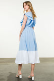 Flutter Sleeve Tiered Maxi Dress