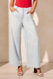 Audrey Pleated Wide Leg Jeans