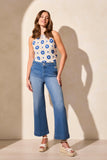 Brooke High Rise Palazzo Marine Jeans