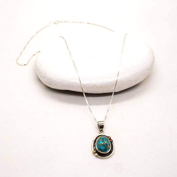 Sterling Silver Turquoise Galaxy Necklace