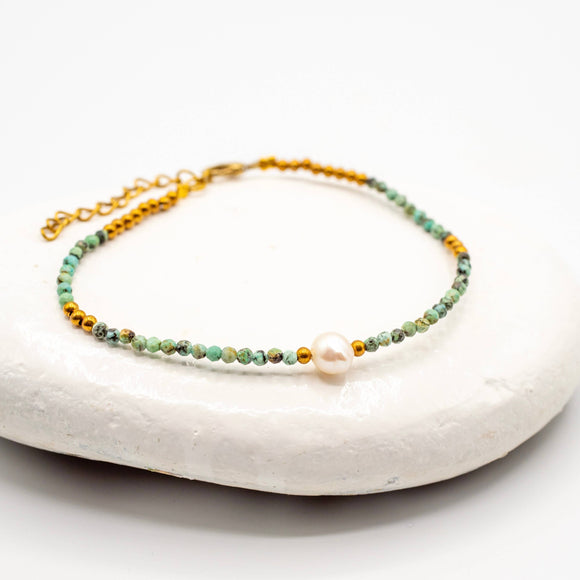 Turquoise Pearl Bracelet 