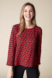 Textured Dot Boatneck Top