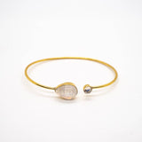 Brass Moonstone Duo Bracelet