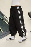 Side Stripe Tie Strap Track Joggers