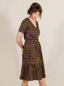 Lydia Dress Dots And Dashes Yellow