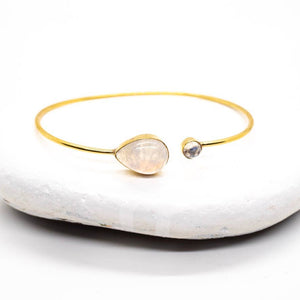 Brass Moonstone Duo Bracelet