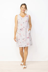 Easy Linen - Parisian Floral Pocket Dress - Melon