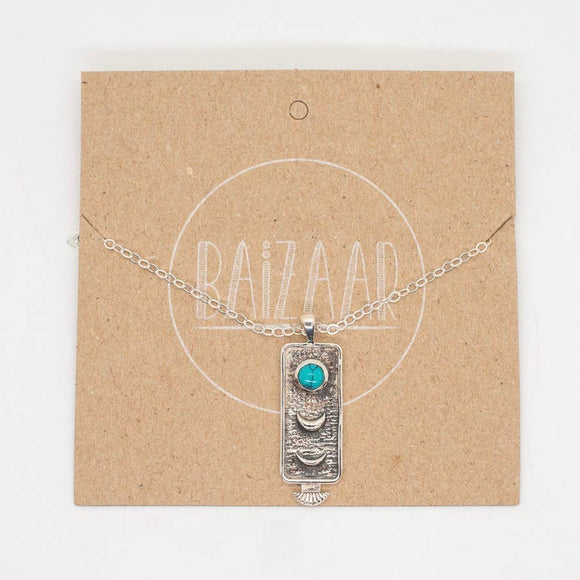 Sterling Silver Moon Phase Necklace