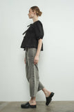 Barrel Denim Pants with Eyelet Waist