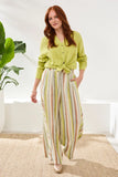 Pull-On Flowy Wide-Leg Pants With Pockets