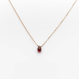 Garnet Necklace 16" / 14k Gold Fill
