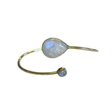 Brass Moonstone Duo Bracelet