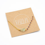 Gold Plated Aquamarine Necklace 