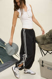 Side Stripe Tie Strap Track Joggers