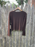 Marled Sweater Knit Crop Cardigan
