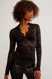 Free People- All Day Lace Long Sleeve