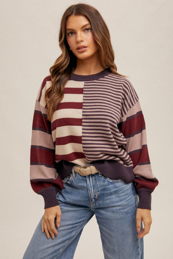 Amethyst Stripe Sweater