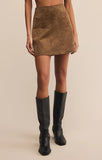 Ciera Vegan Suede Mini Skirt