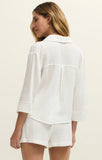 Helena Airy Gauze Button Up
