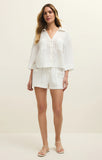 Helena Airy Gauze Button Up
