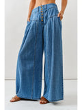 Front Button Down Flare Jeans