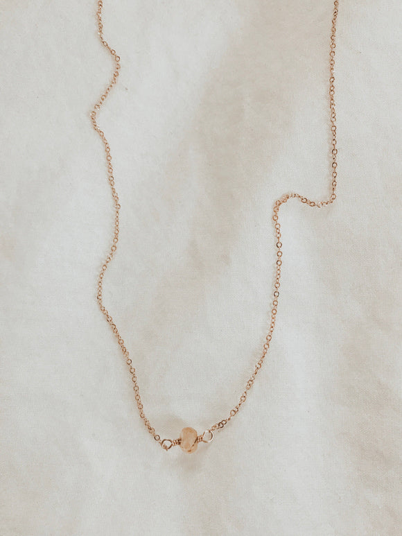 Dainty Stone Necklace: 16