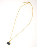 Brass Faceted Labradorite Necklace