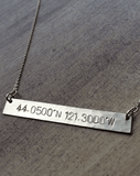 Coordinates Bar Necklace