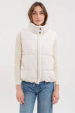 Zip Up Puffer Vest in Ivory