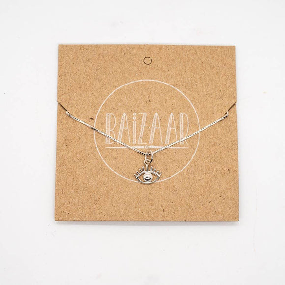 Sterling Silver Evil Eye Necklace