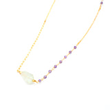 Gold Plated Aquamarine Necklace 