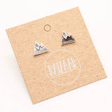 Sterling Silver Mountain Stud Earrings