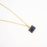 Brass Faceted Labradorite Necklace