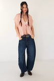 We The Free Good Luck Mid-Rise Barrel Jeans