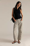 We The Free Good Luck Printed Barrel Jeans