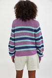 Frankie Striped Cable Knit Sweater