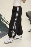 Side Stripe Tie Strap Track Joggers