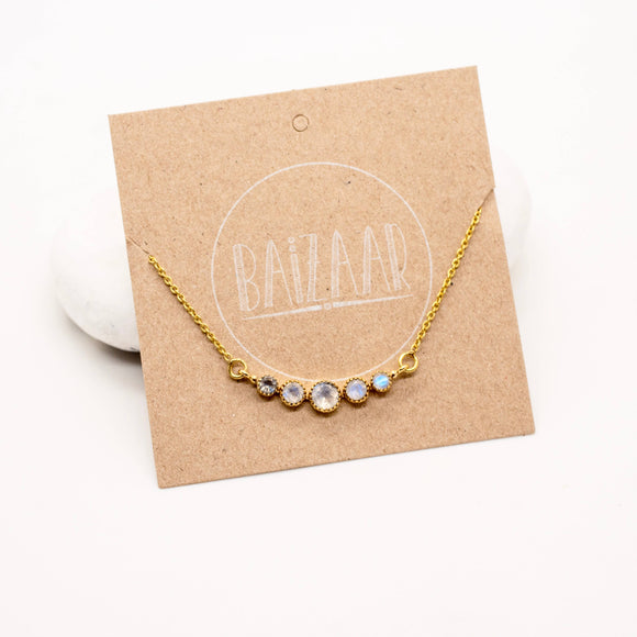 Brass Moonstone Trail Necklace