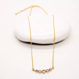 Brass Moonstone Trail Necklace
