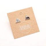 Sterling Silver Mountain Stud Earrings
