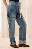 Audrey Carpenter Straight Leg Denim With Removal Scarf