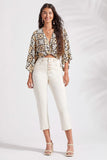 Brooke High Rise Crop Jean with Button-up Fly