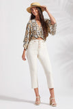 Brooke High Rise Crop Jean with Button-up Fly