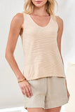 Combed Cotton Sleeveless V-Neck Sweater