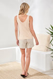Combed Cotton Sleeveless V-Neck Sweater