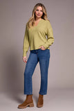 Mandarin Collar Long Puff Sleeve Sweater